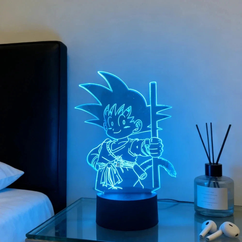 Dragon Ball 3D effect lamp - Goku and Vegeta luminous