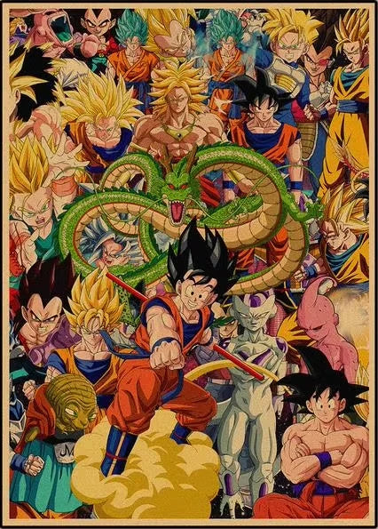 Dragon Ball Puzzle - Goku als Kind und Shenron in Collage