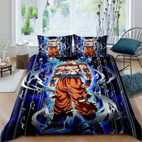 Goku Ultra Instinct auf Mitternacht blauen Hintergrund