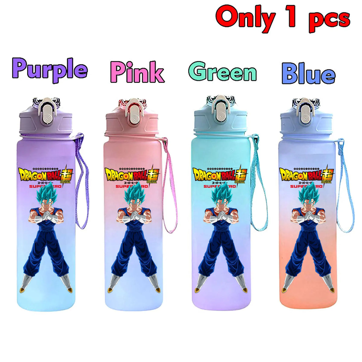 750 ml Dragon Ball bottle - Goku Vegeta and Trunks