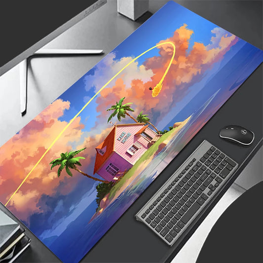 Tapis de souris Dragon Ball - Kame House au coucher du soleil