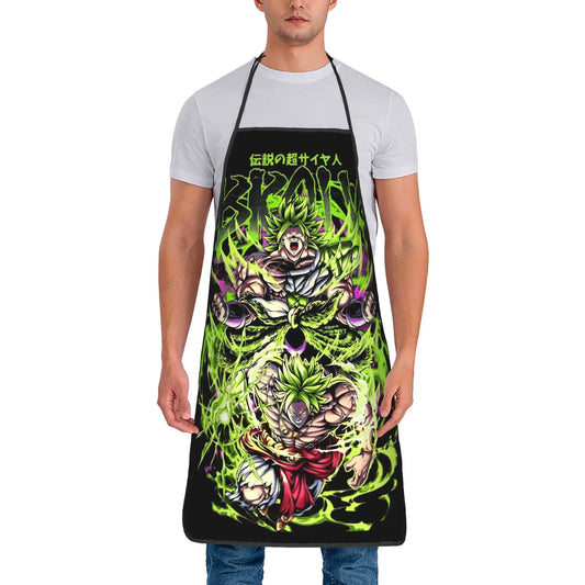 Dragon Ball schwarze Schürze - Broly und grüne Aura