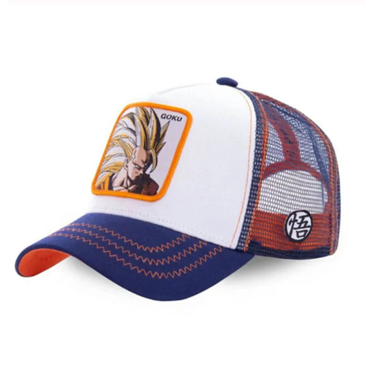 Casquette blanche bleue et rouge Dragon Ball - Goku Super Saiyan 3