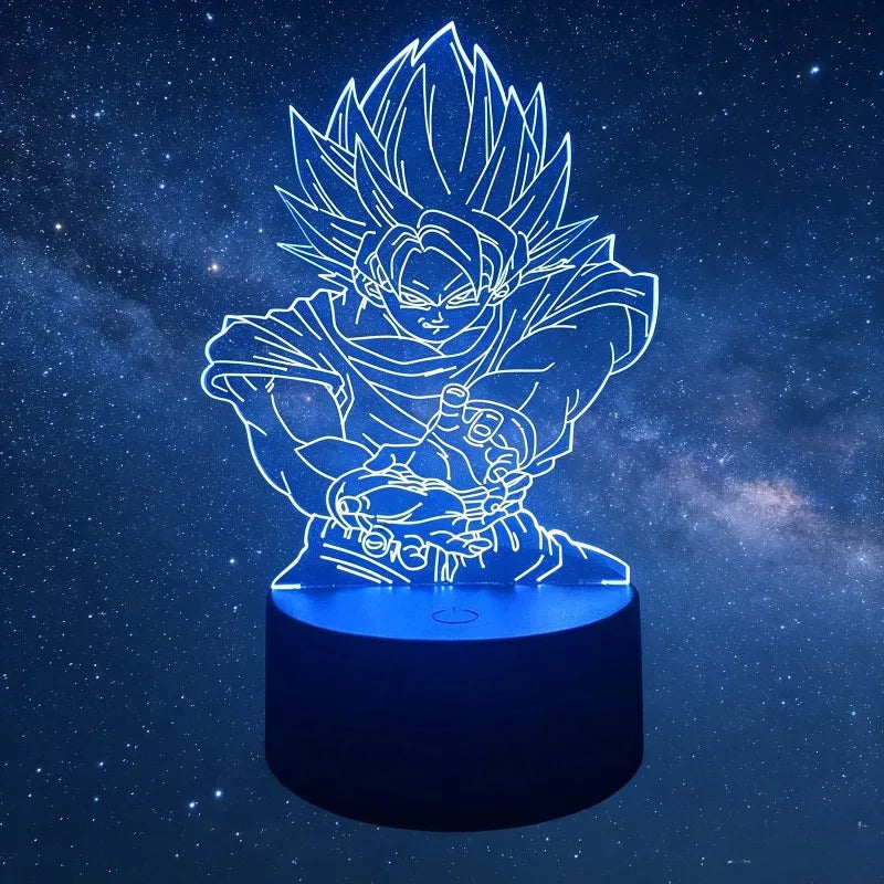 Dragon Ball 3D effect lamp - Goku and Vegeta luminous