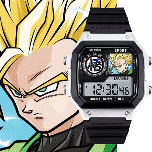 Montre numérique Dragon Ball - Vegeta Super Saiyan en tenue noire