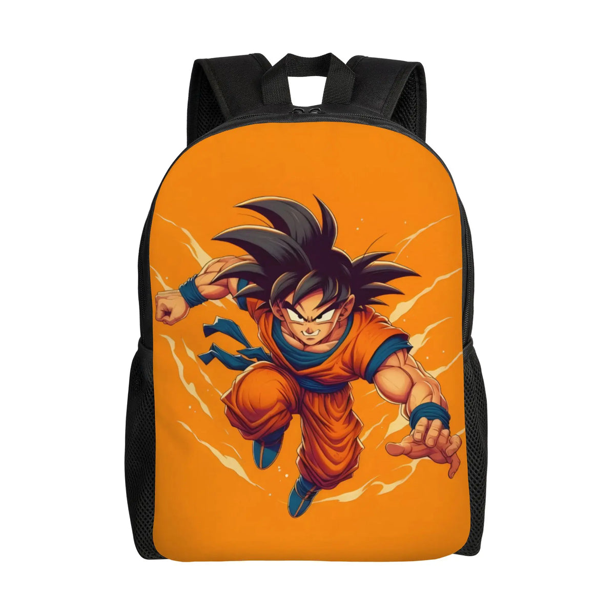 Sac à dos blanc et doré Dragon Ball - Goku Super Saiyan en portrait