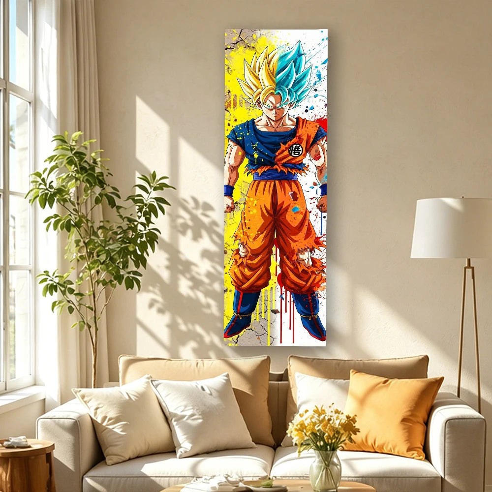 Arazzo verticale Dragon Ball - Goku Super Saiyan e Blue