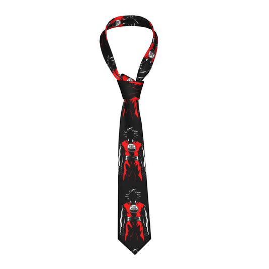 Cravate noire et rouge Dragon Ball - Jiren en motifs répétés
