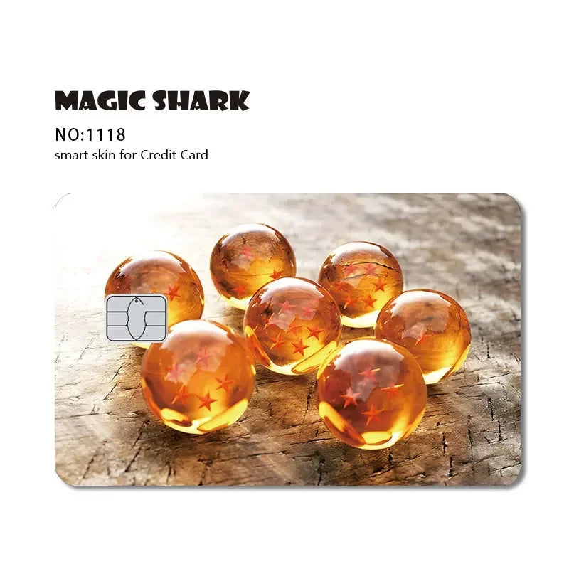 Dragon Ball Credit Card Sticker - de zeven glanzende kristallen ballen