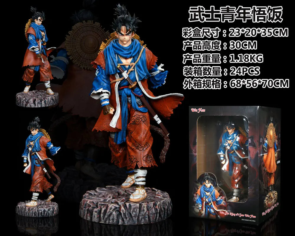 Figura de samurái de Dragon Ball - Goku, Vegeta y Black Goku Rosé
