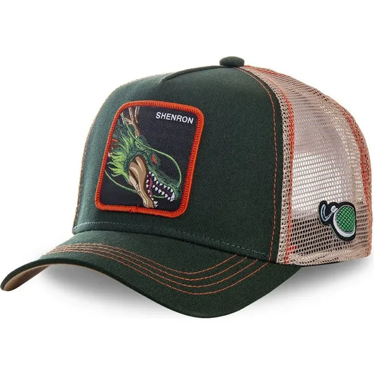 Gorra verde y beige Dragon Ball - Shenron en parche