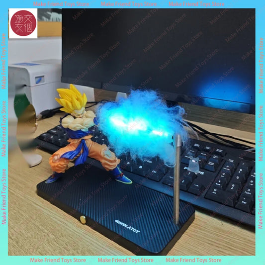Dragon Ball figurine lamp - Goku Super Saiyan and blue energy ball