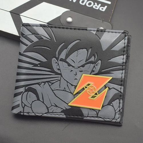 Portefeuille gris et noir Dragon Ball - Goku aux bras croisés et logo Z