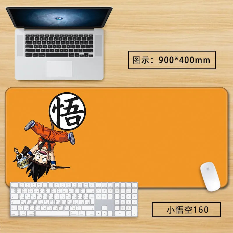 Tapis de souris blanc Dragon Ball - Goku enfant en gros plan