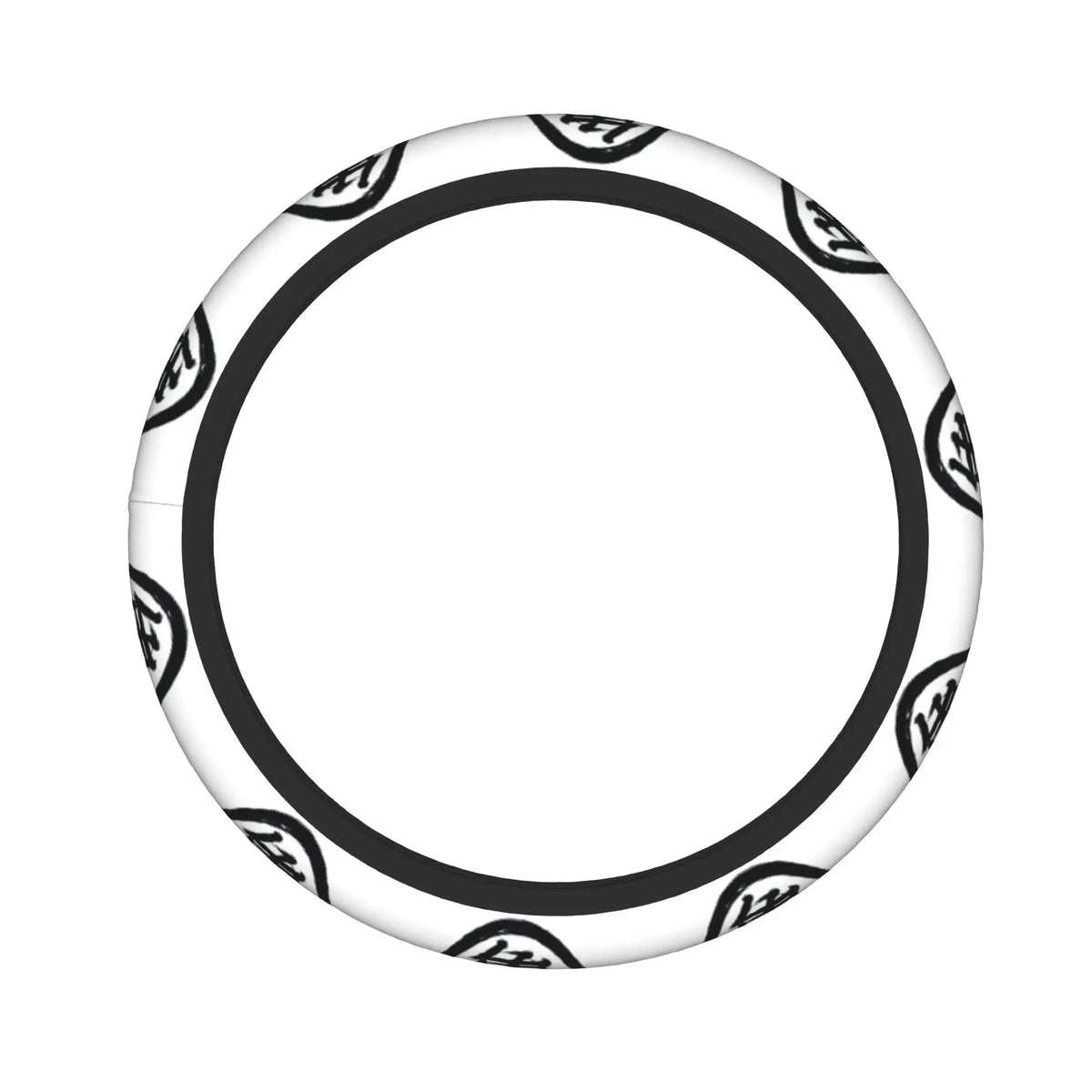 Dragon Ball steering wheel cover - Goku and warriors on orange background