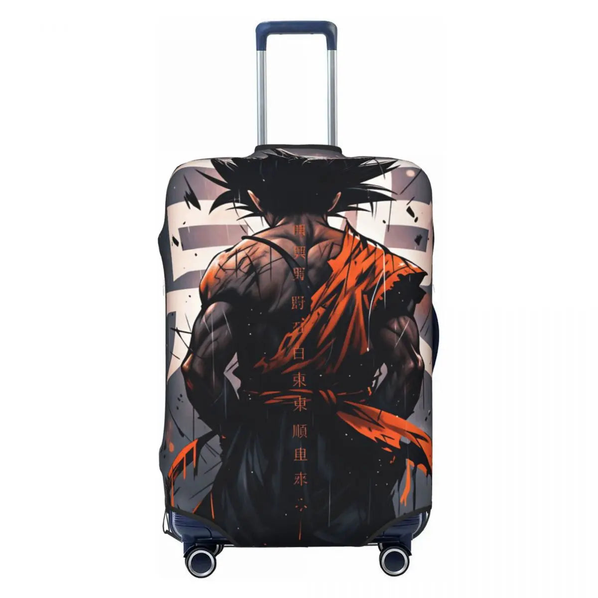 Fodera per valigia Dragon Ball - Goku di spalle in illustrazione scura