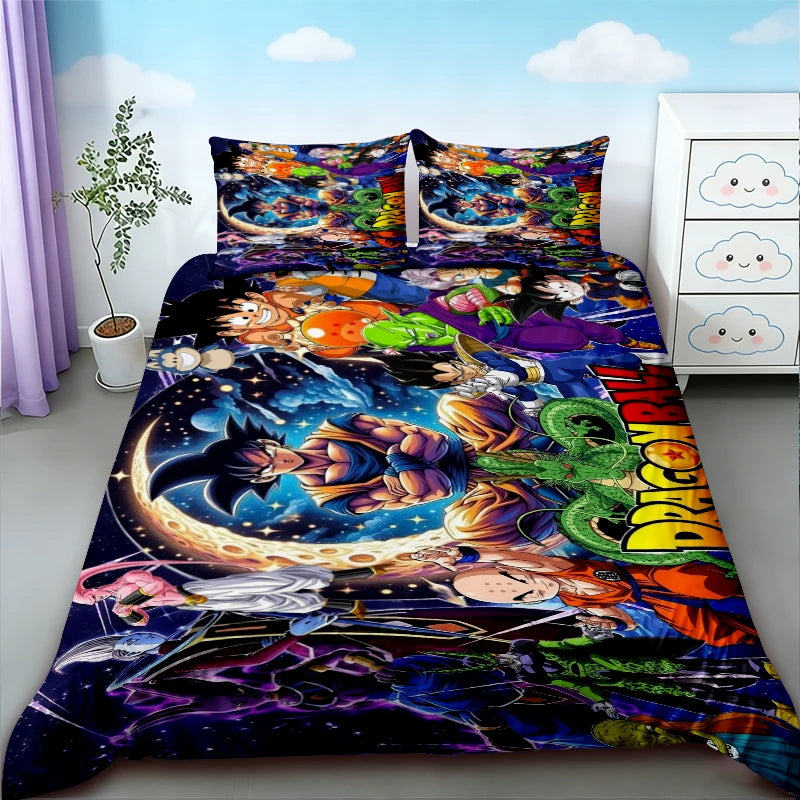 Dragon Ball Duvet Cover - Goku en Shenron in een veelkleurige fresco