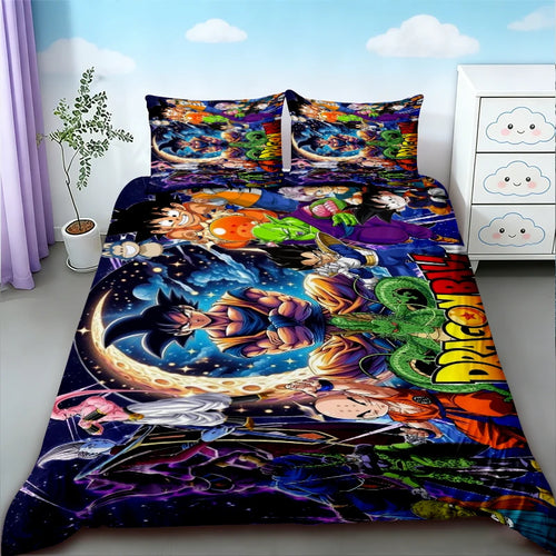 Dragon Ball Duvet Cover - Goku en Shenron in een veelkleurige fresco