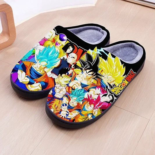 Chaussons Dragon Ball - Goku et ses transformations en collage