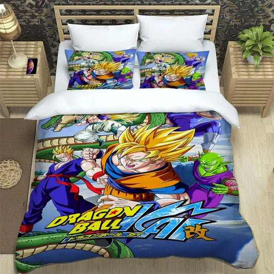 Copripiumino Dragon Ball - Goku Super Saiyan e gli eroi di Kai