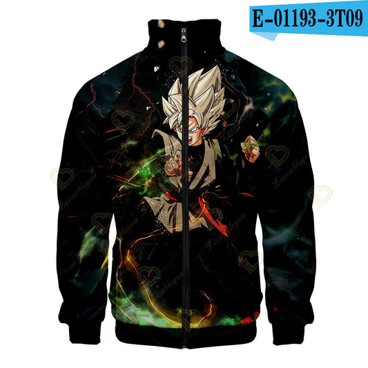 Veste zippée noire Dragon Ball - Black Goku Rosé en tenue sombre