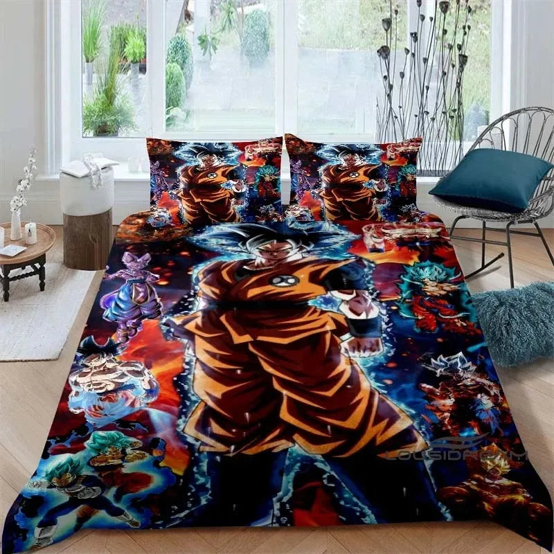 Dragon Ball Duvet Cover - Zurück Goku umgeben von Kämpfern