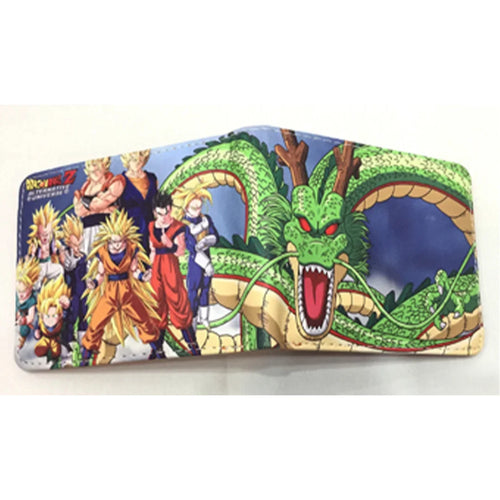 Dragon Ball Blue Wallet - Golden Haired Shenron und Saiyans