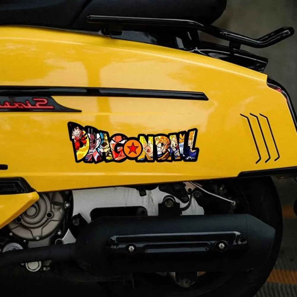 Sticker pour voiture Dragon Ball - logo aux portraits des personnages