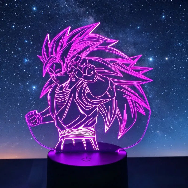 Dragon Ball 3D effect lamp - Goku and Vegeta luminous