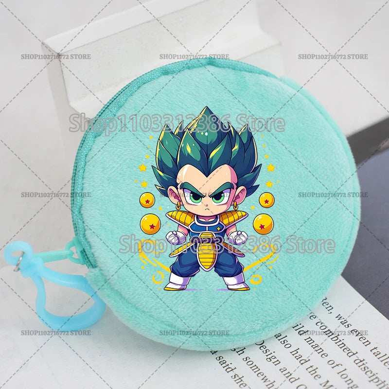 Porte-monnaie rond coloré Dragon Ball Goku et Shenron