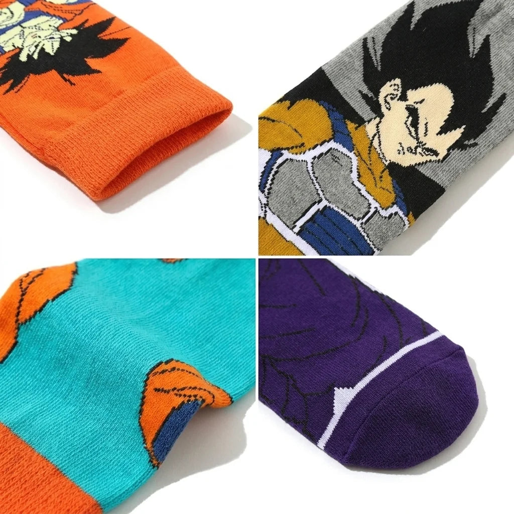 Blaue und orangene Dragon Ball Socken - Goku bereit für den Kampf