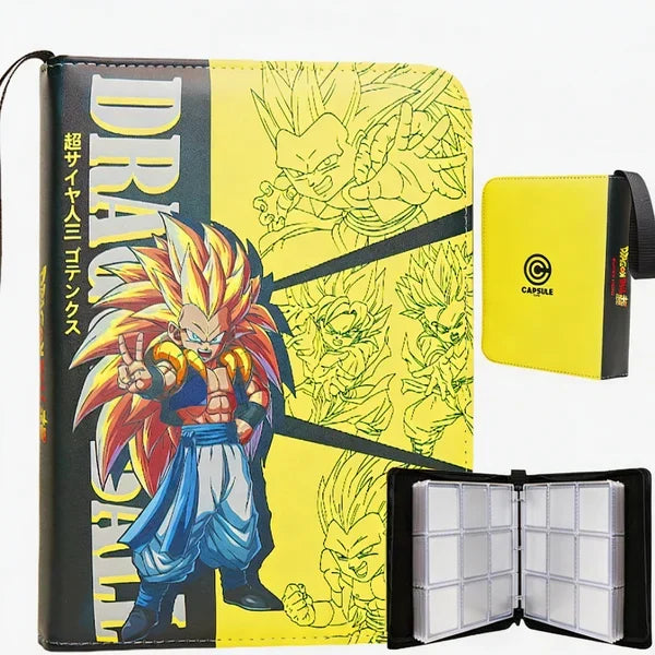 Classeur pour cartes jaune Dragon Ball - Gotenks aux longs cheveux dorés