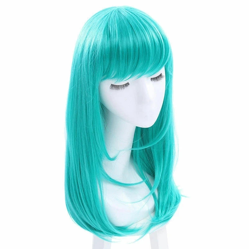 Turkoois Dragon Ball pruik - Bulma met lang haar