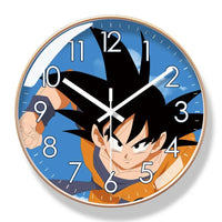 Portrait de Goku sur fond bleu et cadre doré