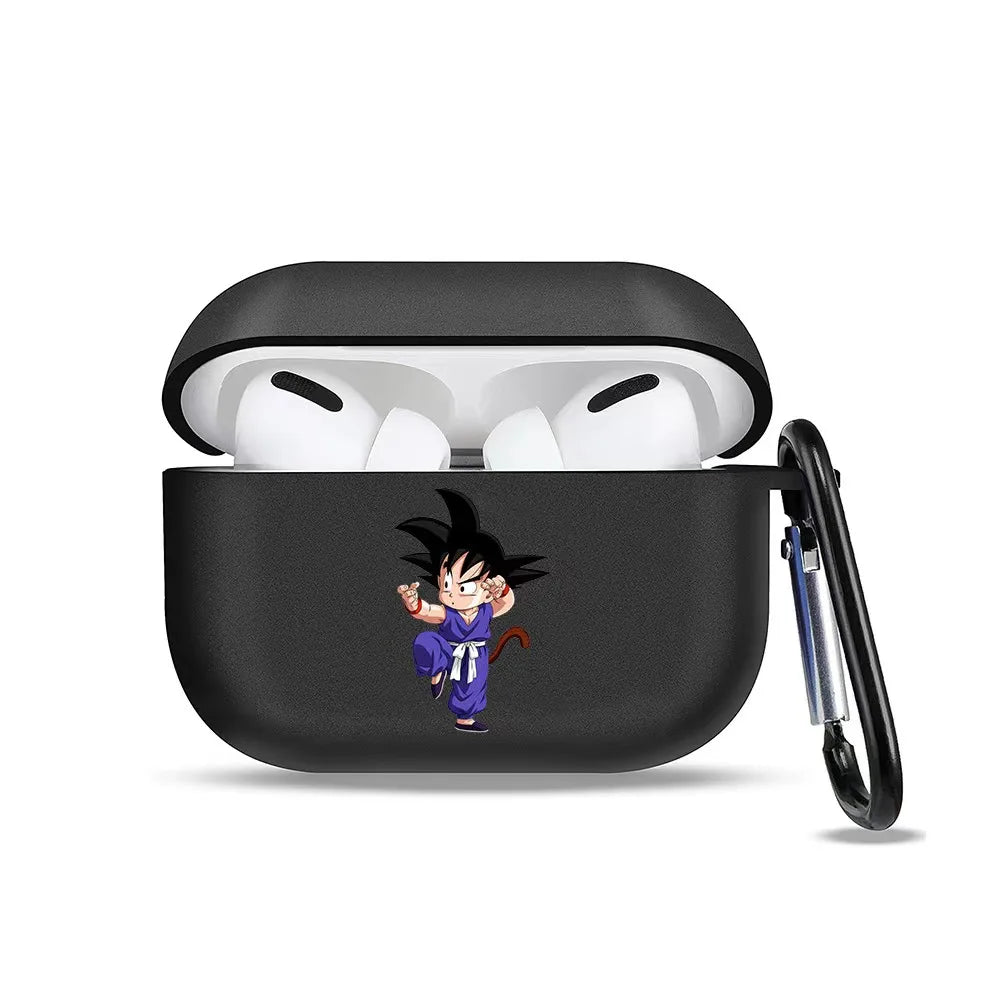 Funda para AirPods Dragon Ball - Goku niño con traje morado levantando la mano
