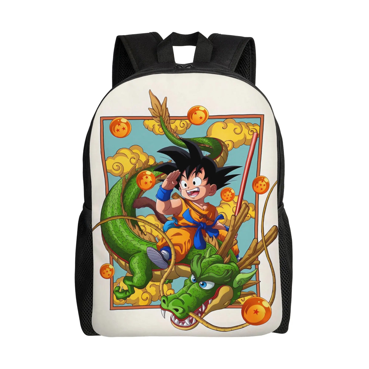 Mochila naranja Dragon Ball - Goku niño sosteniendo una bola de cristal