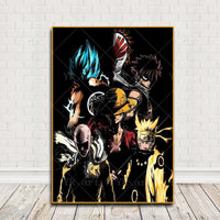 Goku Naruto Luffy und die Mangahelden