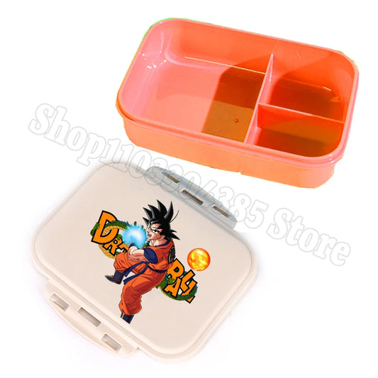 Boîte à goûter compartimentée orange Dragon Ball - Goku enfant au combat
