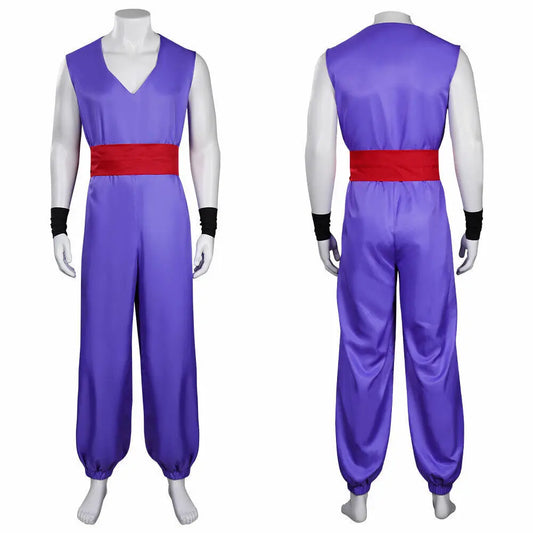 Costume violet Dragon Ball - Gohan avec ceinture rouge