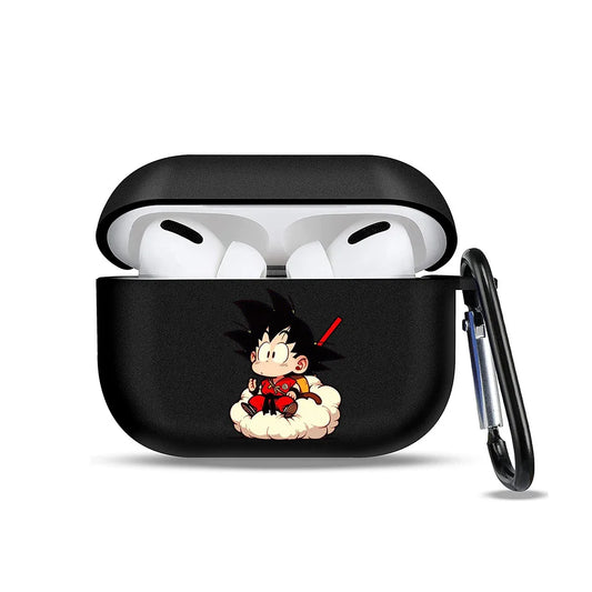 Étui pour AirPods Dragon Ball - Goku enfant au bâton sur nuage blanc