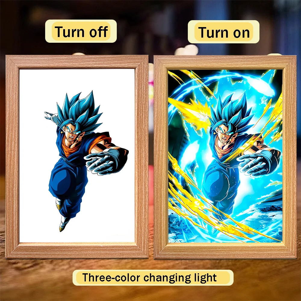 Dragon Ball Lichtrahmen - Goku und Kristallkugeln