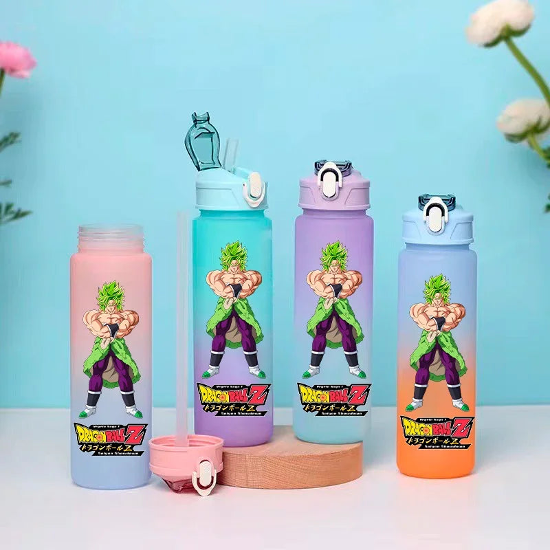 Pink Dragon Ball water bottle - Goku Ultra Instinct shirtless