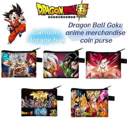 Porte-monnaie zippé Dragon Ball Goku et guerriers Saiyans
