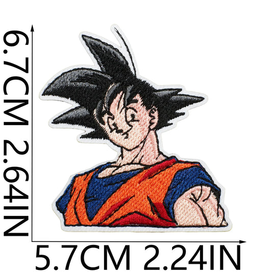 Dragon Ball embroidered patch - Goku smiling in portrait