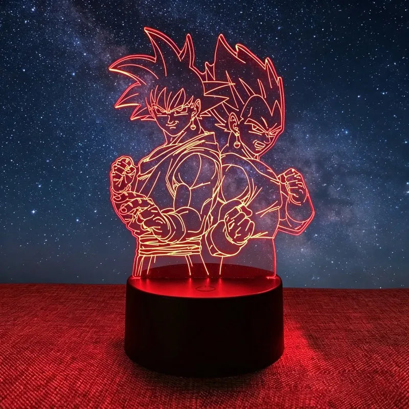 Dragon Ball 3D effect lamp - Goku and Vegeta luminous