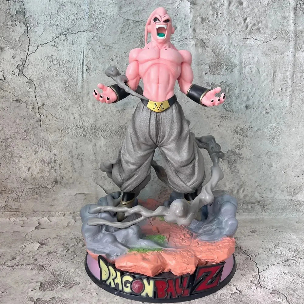 Dragon Ball Figur - Kid Buu schreit auf felsiger Basis