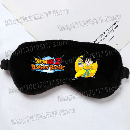 Dragon Ball schwarze Schlafmaske - junger Goku im gelben Dokkan Battle Outfit