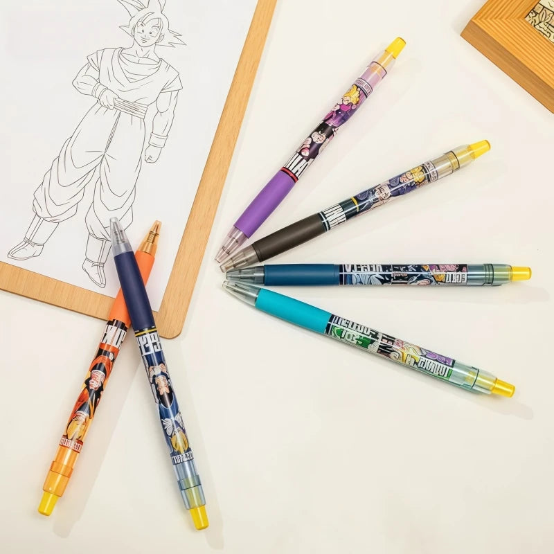 Stylo gel bleu et jaune 0,5 mm Dragon Ball - Vegeta et Super Saiyan