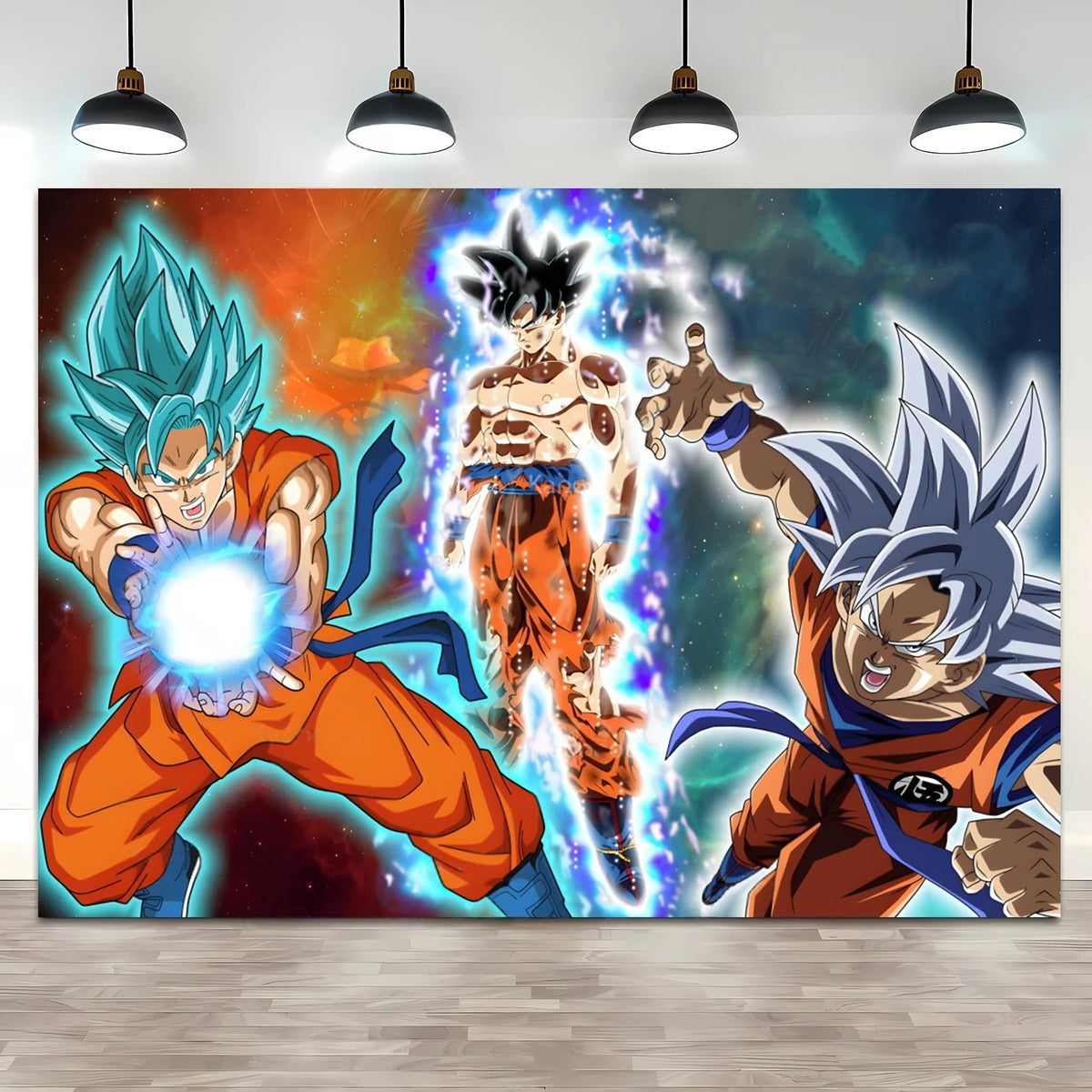 Toile de fond anniversaire Dragon Ball - Goku et ses transformations