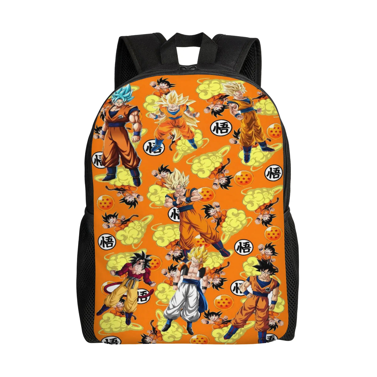 Mochila naranja Dragon Ball - Goku niño sosteniendo una bola de cristal